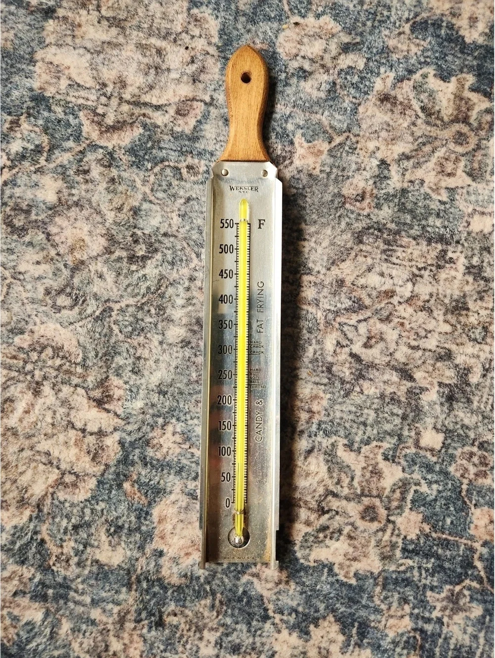 Vintage Weksler 225-1 Candy Deep Fat Thermometer USA Box Instructions